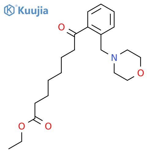 Ethyl 8-2-(morpholinomethyl)phenyl-8-oxooctanoate structure