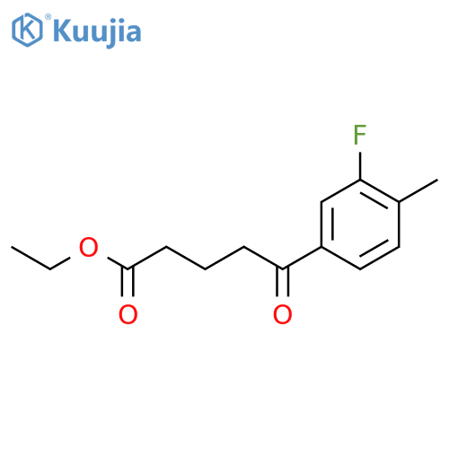 ethyl 5-(3-fluoro-4-methylphenyl)-5-oxopentanoate structure