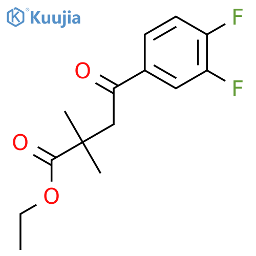 Ethyl 4-(3,4-difluorophenyl)-2,2-dimethyl-4-oxobutanoate structure
