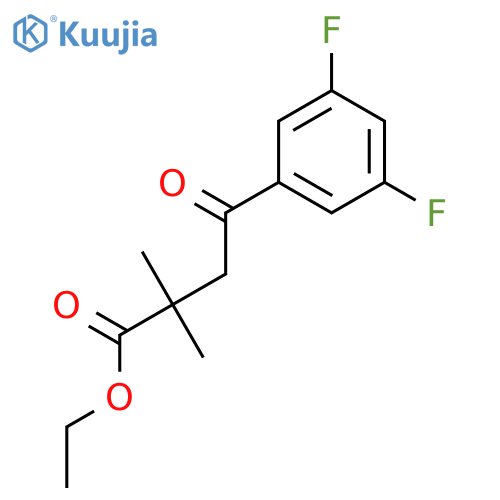 ethyl 4-(3,5-difluorophenyl)-2,2-dimethyl-4-oxo-butanoate structure