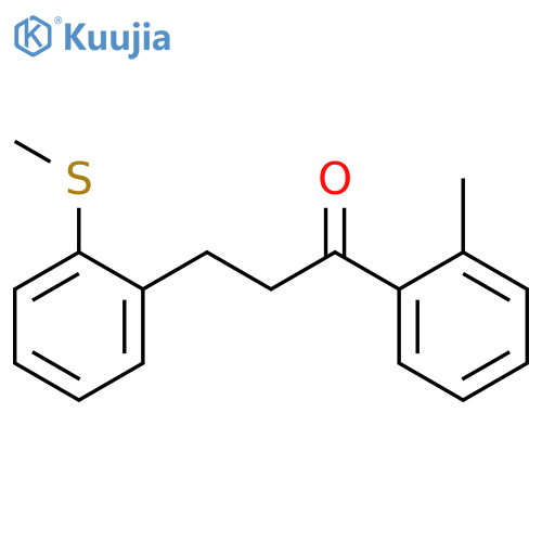 2'-Methyl-3-(2-thiomethylphenyl)propiophenone structure