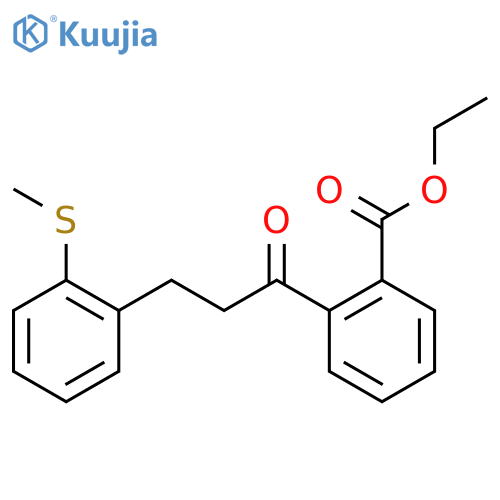 2'-Carboethoxy-3-(2-thiomethylphenyl)propiophenone structure