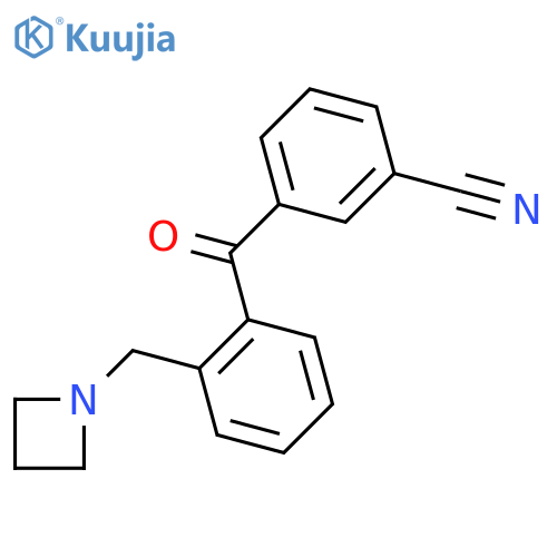 2-Azetidinomethyl-3'-cyanobenzophenone structure