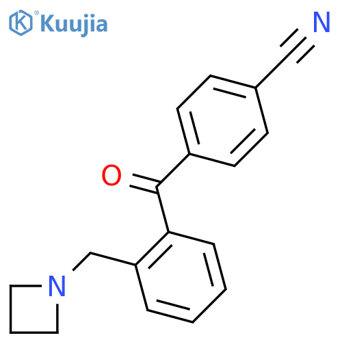 2-Azetidinomethyl-4'-cyanobenzophenone structure