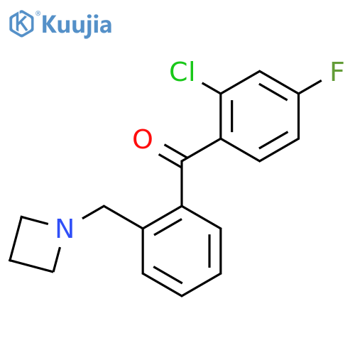 [2-(azetidin-1-ylmethyl)phenyl]-(2-chloro-4-fluorophenyl)methanone structure