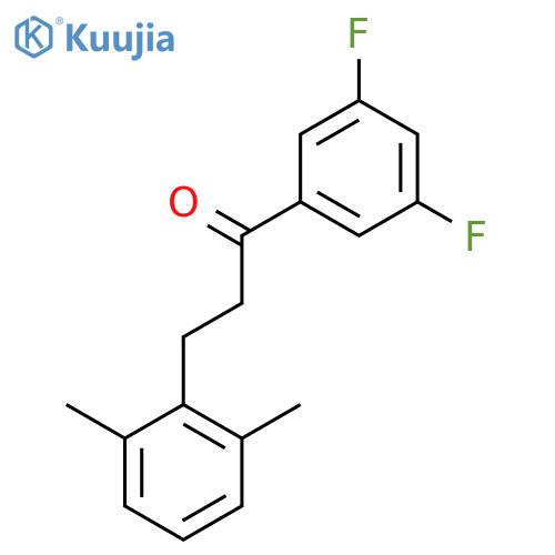 1-(3,5-difluorophenyl)-3-(2,6-dimethylphenyl)propan-1-one structure
