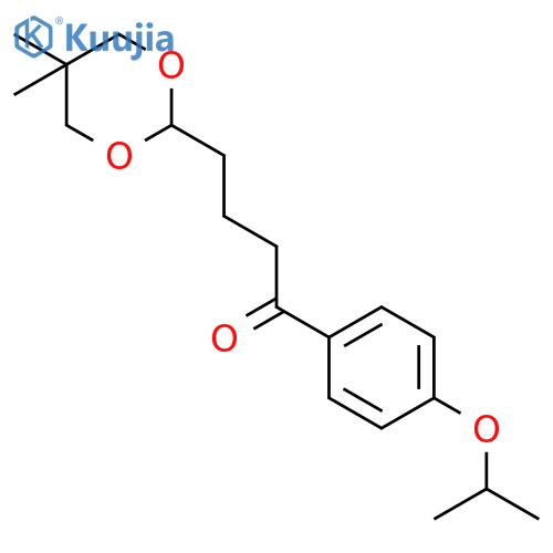 4-(5,5-Dimethyl-1,3-dioxan-2-yl)-4'-isopropoxybutyrophenone structure