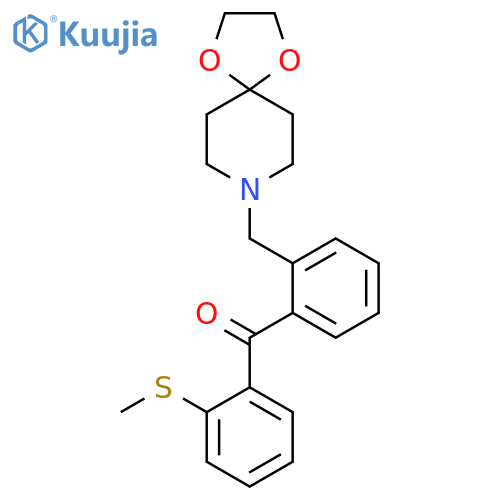 2-8-(1,4-Dioxa-8-azaspiro4.5decyl)methyl-2'-thiomethyl benzophenone structure