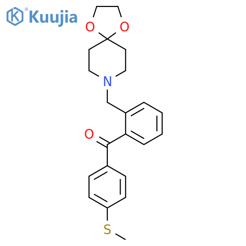 2-8-(1,4-Dioxa-8-azaspiro4.5decyl)methyl-4'-thiomethyl benzophenone structure
