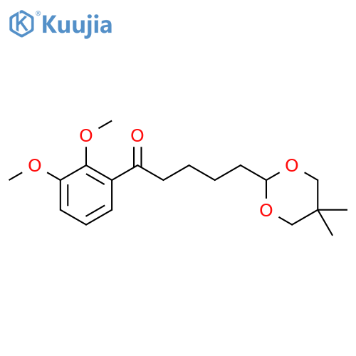 2',3'-Dimethoxy-5-(5,5-dimethyl-1,3-dioxan-2-yl)valerophenone structure
