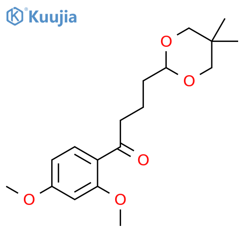 2',4'-Dimethoxy-4-(5,5-dimethyl-1,3-dioxan-2-yl)butyrophenone structure