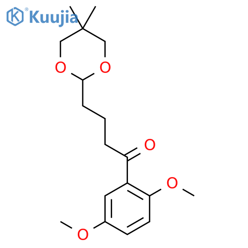 2',5'-Dimethoxy-4-(5,5-dimethyl-1,3-dioxan-2-yl)butyrophenone structure