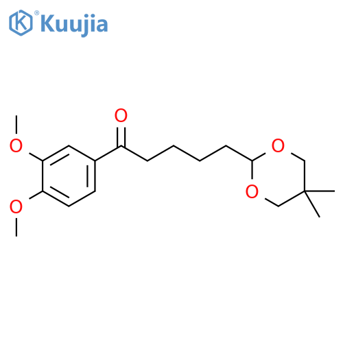 3',4'-Dimethoxy-5-(5,5-dimethyl-1,3-dioxan-2-yl)valerophenone structure
