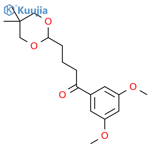 3',5'-Dimethoxy-4-(5,5-dimethyl-1,3-dioxan-2-yl)butyrophenone structure