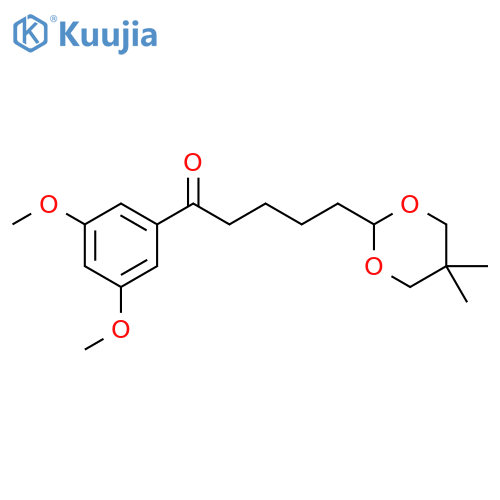 3',5'-Dimethoxy-5-(5,5-dimethyl-1,3-dioxan-2-yl)valerophenone structure