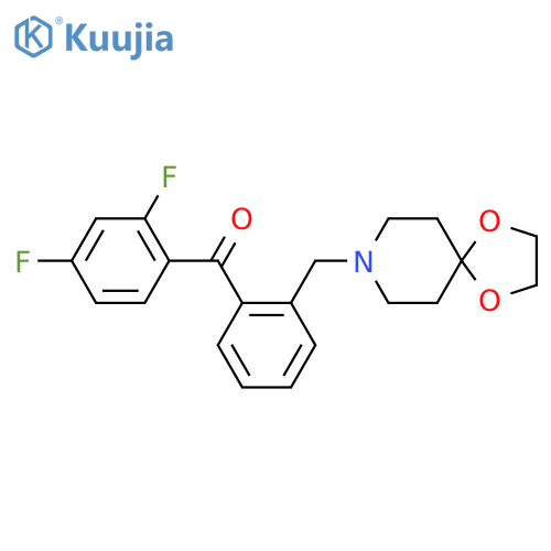 (2,4-difluorophenyl)-[2-(1,4-dioxa-8-azaspiro[4.5]decan-8-ylmethyl)phenyl]methanone structure