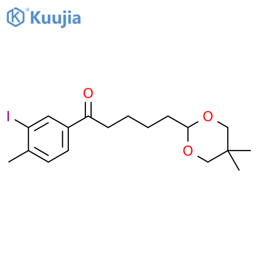 5-(5,5-Dimethyl-1,3-dioxan-2-yl)-3'-iodo-4'-methylvalerophenone structure