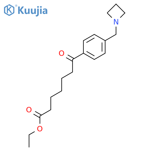 Ethyl 7-4-(azetidinomethyl)phenyl-7-oxoheptanoate structure