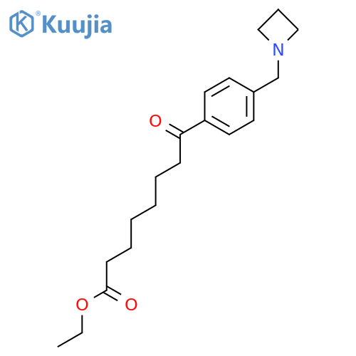 Ethyl 8-4-(azetidinomethyl)phenyl-8-oxooctanoate structure