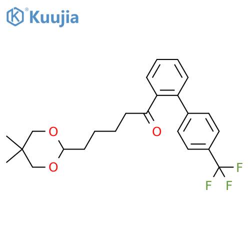5-(5,5-dimethyl-1,3-dioxan-2-yl)-1-[2-[4-(trifluoromethyl)phenyl]phenyl]pentan-1-one structure