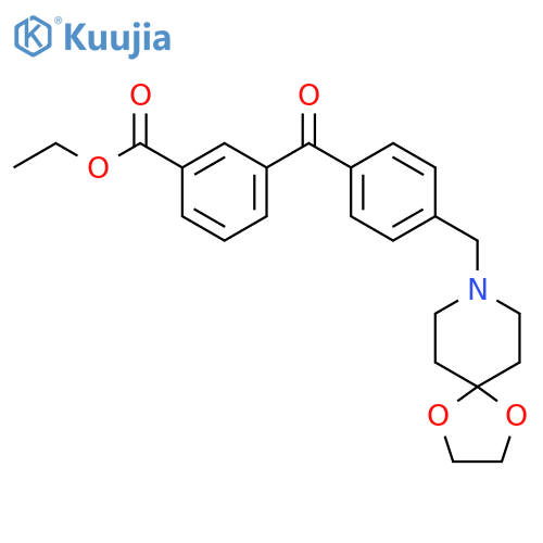 3-Carboethoxy-4'-8-(1,4-dioxa-8-azaspiro-4.5decyl)methylbenzophenone structure