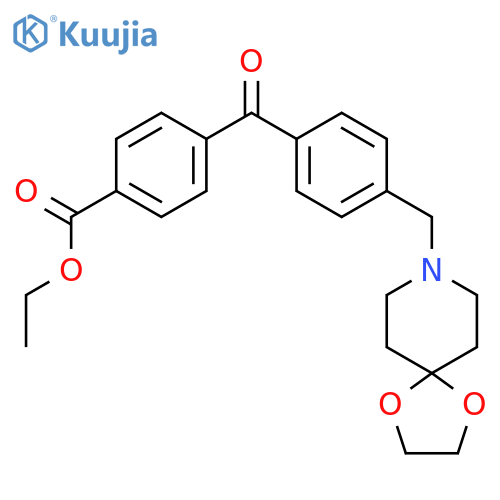 4-Carboethoxy-4'-8-(1,4-dioxa-8-azaspiro-4.5decyl)methylbenzophenone structure