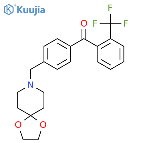 [4-(1,4-dioxa-8-azaspiro[4.5]decan-8-ylmethyl)phenyl]-[2-(trifluoromethyl)phenyl]methanone structure