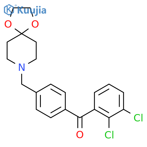 2,3-Dichloro-4'-8-(1,4-dioxa-8-azaspiro-4.5decyl)methylbenzophenone structure