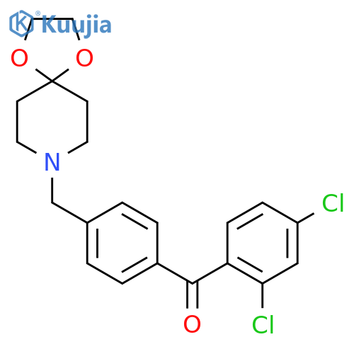 2,4-Dichloro-4'-8-(1,4-dioxa-8-azaspiro-4.5decyl)methylbenzophenone structure