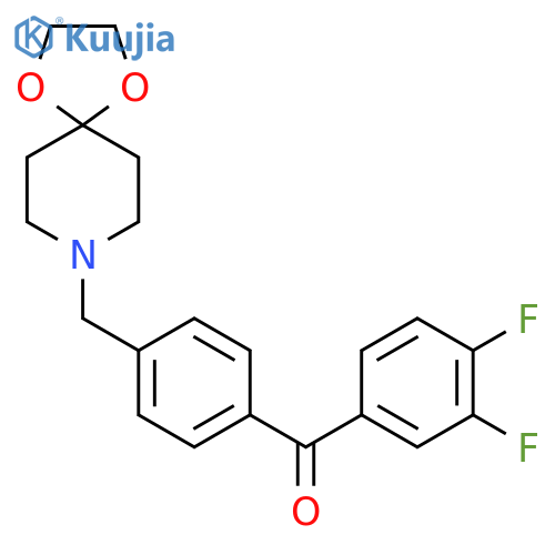 (3,4-difluorophenyl)-[4-(1,4-dioxa-8-azaspiro[4.5]decan-8-ylmethyl)phenyl]methanone structure