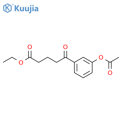 ETHYL 5-(3-ACETOXYPHENYL)-5-OXOVALERATE structure