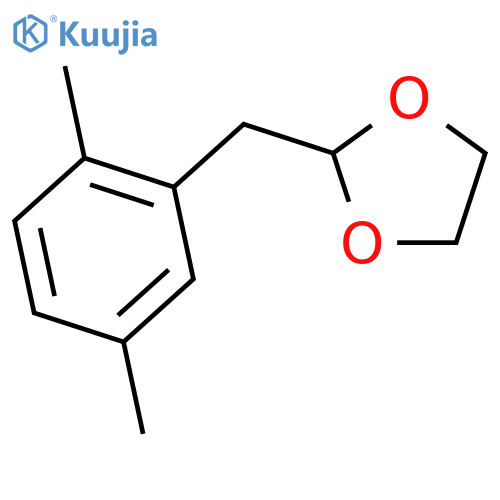 2-[(2,5-dimethylphenyl)methyl]-1,3-dioxolane structure