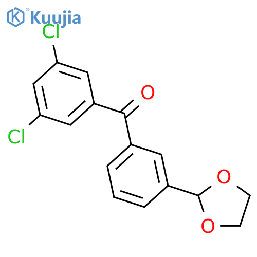 3,5-Dichloro-3'-(1,3-dioxolan-2-yl)benzophenone structure