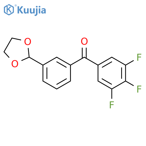 [3-(1,3-dioxolan-2-yl)phenyl]-(3,4,5-trifluorophenyl)methanone structure