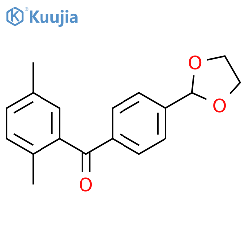 2,5-Dimethyl-4'-(1,3-dioxolan-2-yl)benzophenone structure