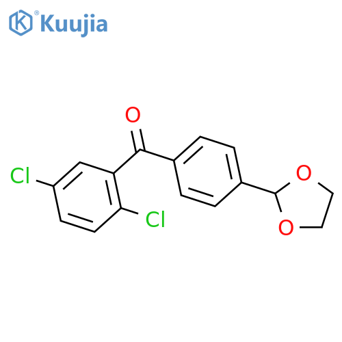 2,5-Dichloro-4'-(1,3-dioxolan-2-yl)benzophenone structure