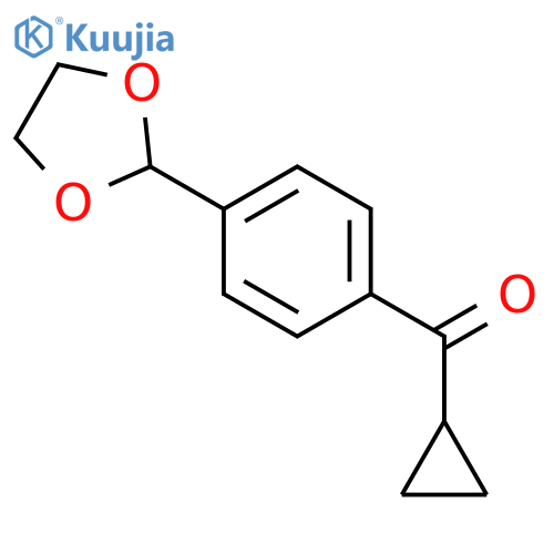 Cyclopropyl 4-(1,3-dioxolan-2-yl)phenyl ketone structure