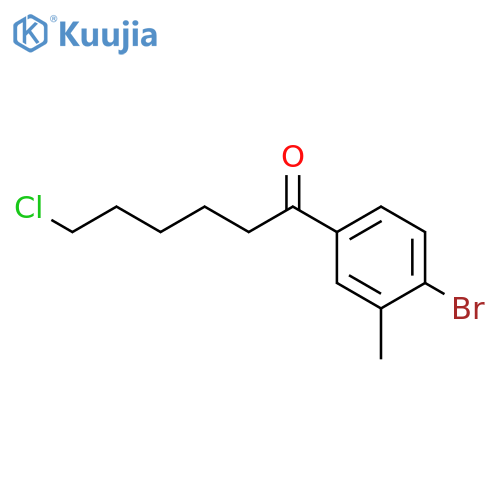 1-(4-Bromo-3-methylphenyl)-6-chloro-1-oxohexane structure