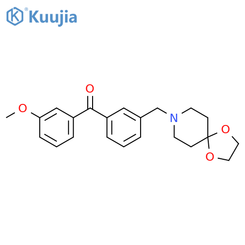 [3-(1,4-dioxa-8-azaspiro[4.5]decan-8-ylmethyl)phenyl]-(3-methoxyphenyl)methanone structure