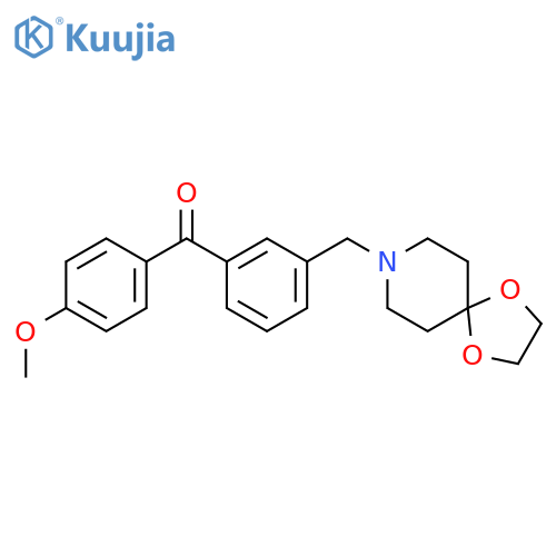 3-[8-(1,4-dioxa-8-azaspiro[4.5]decyl)methyl]-4'-methoxy benzophenone structure