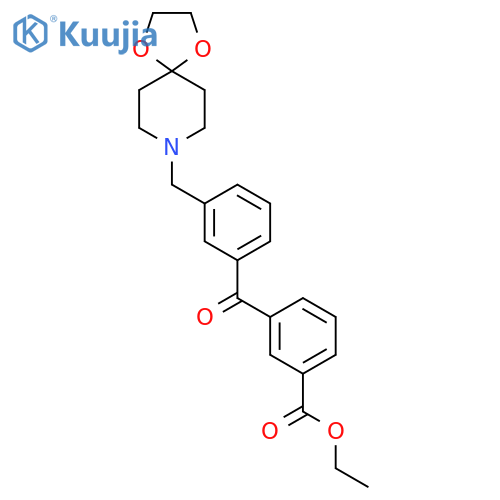 3-Carboethoxy-3'-8-(1,4-dioxa-8-azaspiro-4.5decyl)methylbenzophenone structure