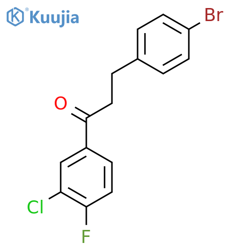 3-(4-Bromophenyl)-3'-chloro-4'-fluoropropiophenone structure