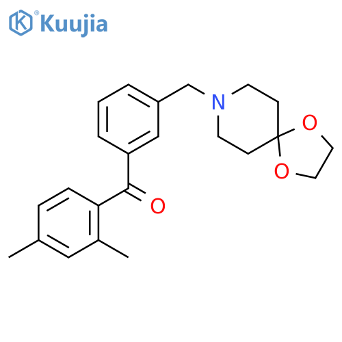 2,4-Dimethyl-3'-8-(1,4-dioxa-8-azaspiro-4.5decyl)methylbenzophenone structure