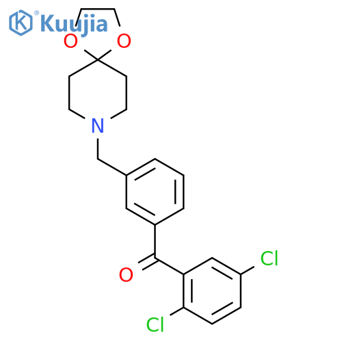 2,5-Dichloro-3'-8-(1,4-dioxa-8-azaspiro-4.5decyl)methylbenzophenone structure