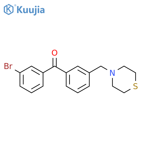 3-Bromo-3'-thiomorpholinomethyl benzophenone structure