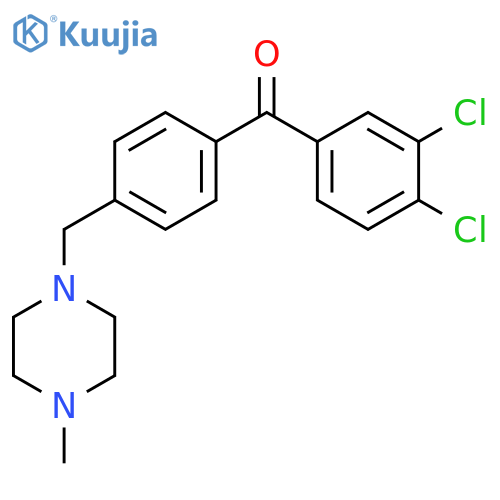 3,4-Dichloro-4'-(4-methylpiperazinomethyl) benzophenone structure