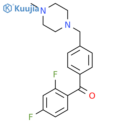 (2,4-difluorophenyl)-[4-[(4-methylpiperazin-1-yl)methyl]phenyl]methanone structure