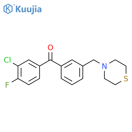 (3-chloro-4-fluoro-phenyl)-[3-(thiomorpholinomethyl)phenyl]methanone structure