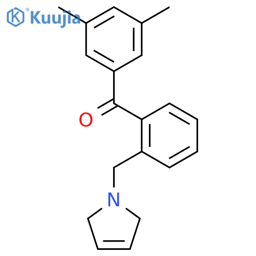 3,5-Dimethyl-2'-(3-pyrrolinomethyl) benzophenone structure