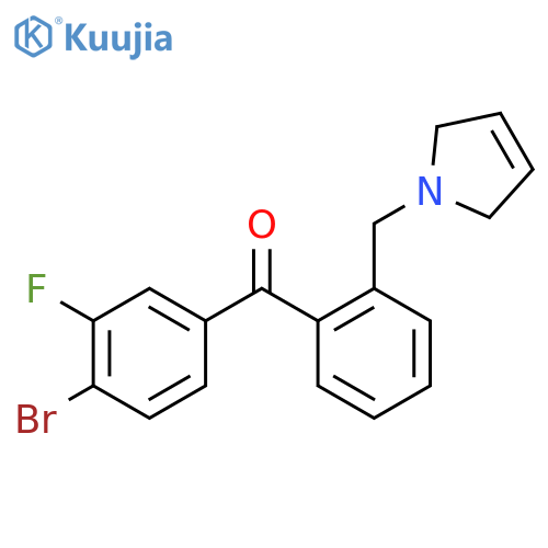 (4-bromo-3-fluoro-phenyl)-[2-(2,5-dihydropyrrol-1-ylmethyl)phenyl]methanone structure